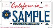 Gold Star Family plate