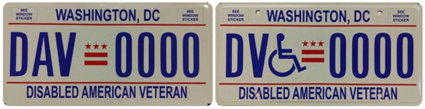 DC Disabled Veteran plate