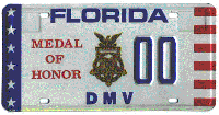 Florida Medal of Honor License Plate