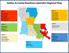 Soldier and Family Readiness Regional Map