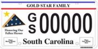 Gold Star Family License Plate
