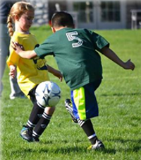 kids playing soccer