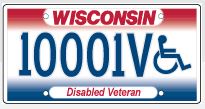 Wisconsin Disabled Veteran License Plate