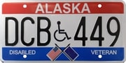 AK Disabled Veteran Plate w parking