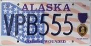 AK Purple Heart plate