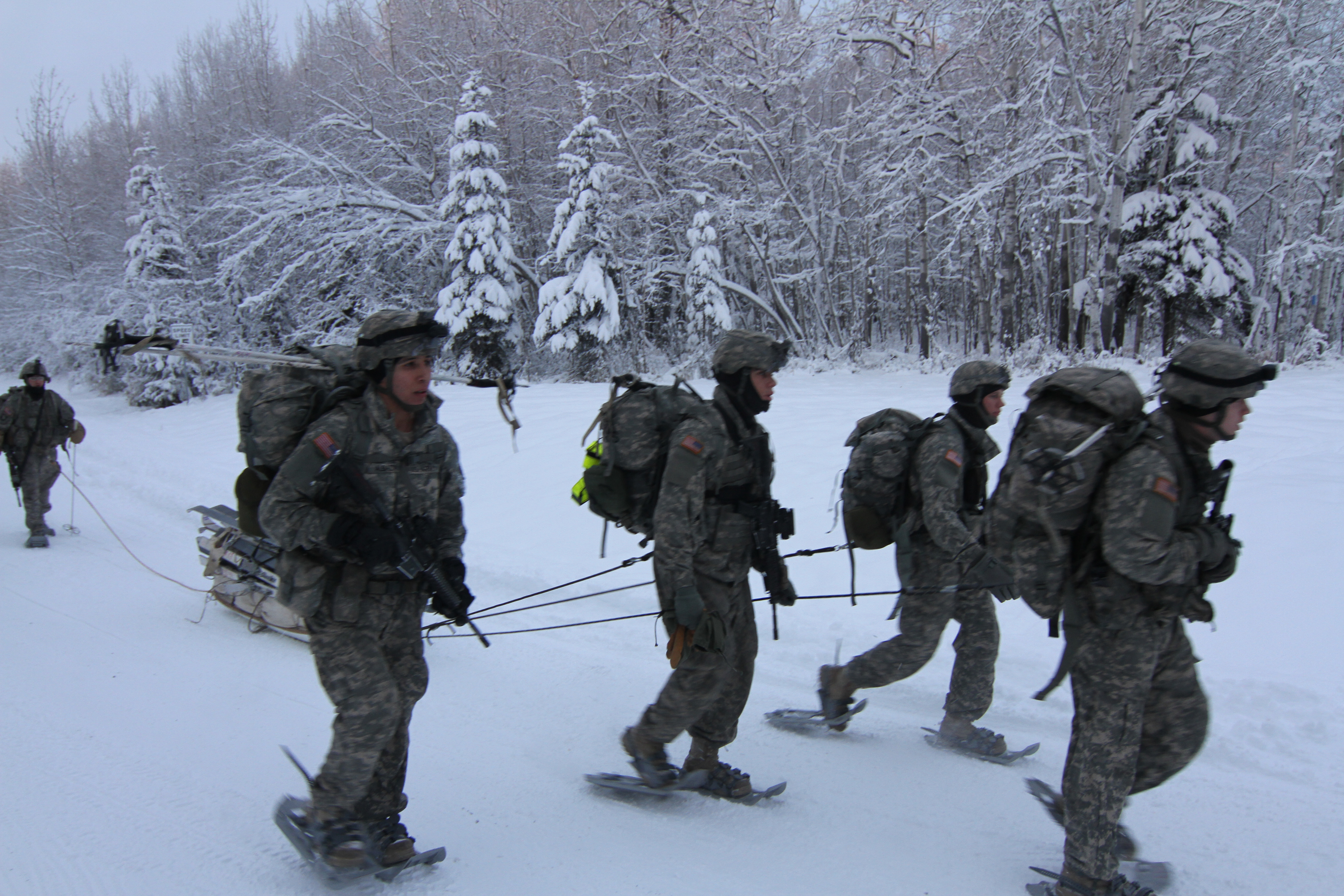 Soldiers in the snow
