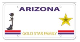 AZ Gold Star plate