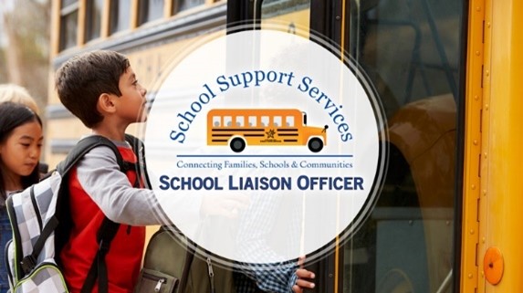 School Support Services logo with a school bus behind it