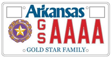 Gold Star Family License Plate