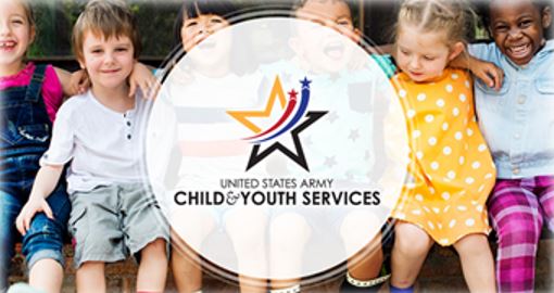 Child, Youth and School Services logo with kids behind it