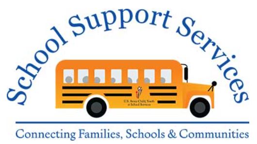 School Support Services logo over a school bus