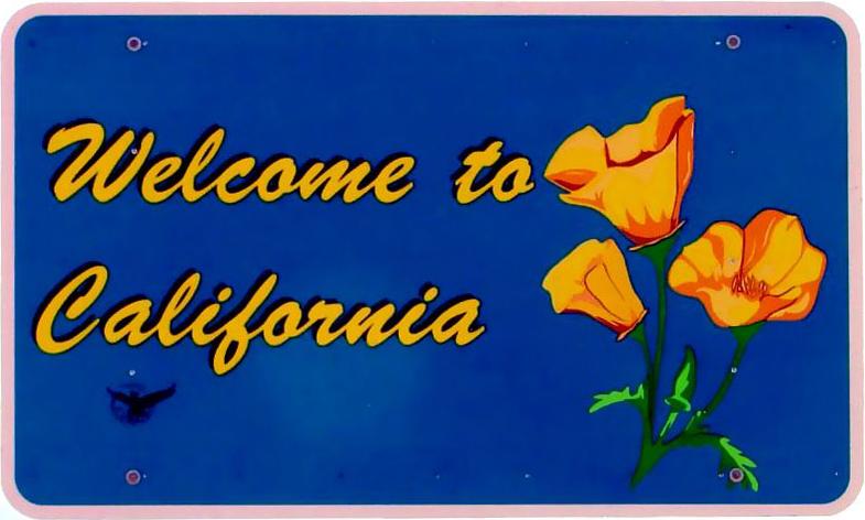 Welcome to California sign