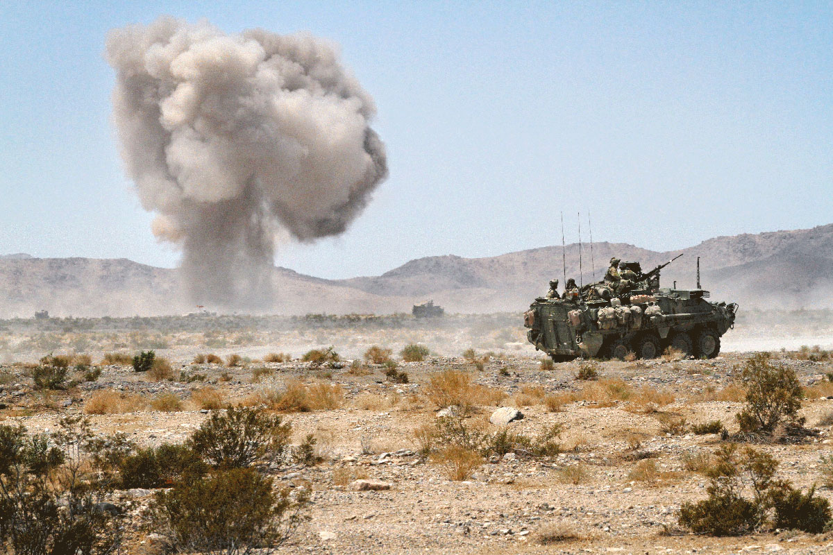 Tank in the desert