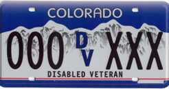 Colorado Disabled Veteran License Plate