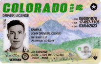 CO Drivers License with veterans designation