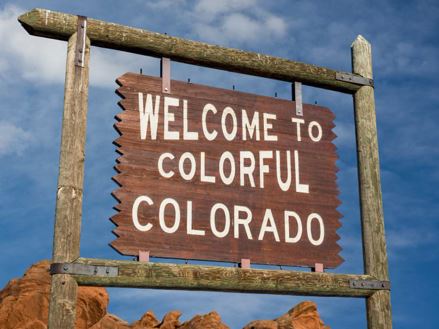 Welcome to colorful Colorado sign