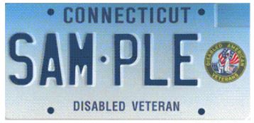 Connecticut Disabled American Veterans License Plate