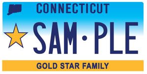 Connecticut Gold Star Family License Plate