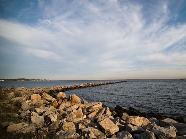 jetty made of rocks 