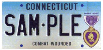 Connecticut Military Order of the Purple Heart License Plate
