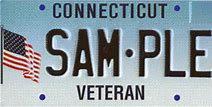 Connecticut Military Veteran License Plate