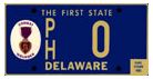 Delaware Purple Heart plate