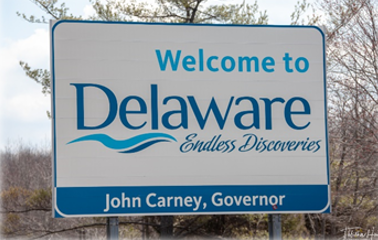 Welcome to Delaware sign