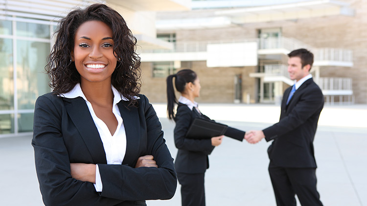 3 people in dressed in business attire