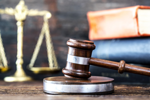 gavel on a desk