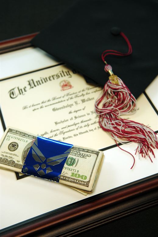 graduation cap on top of a diploma