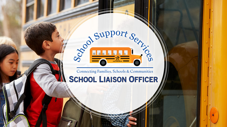 School Support Services logo with a school bus behind it