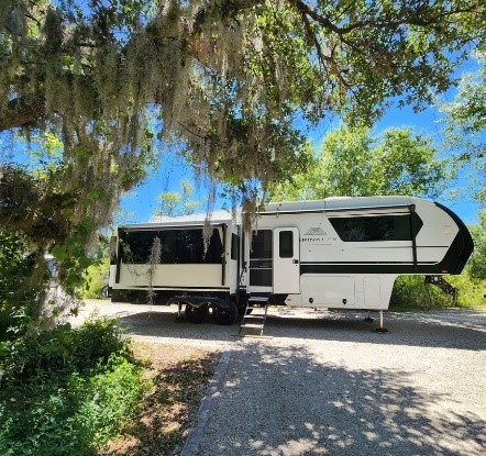 Camper at a campground