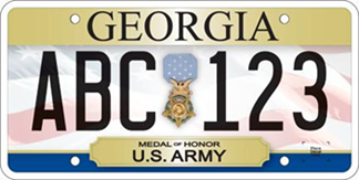 Army Medal of Honor Plate