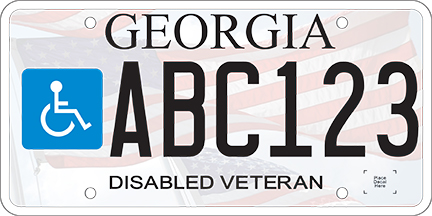 Georgia Disabled Veteran License Plate
