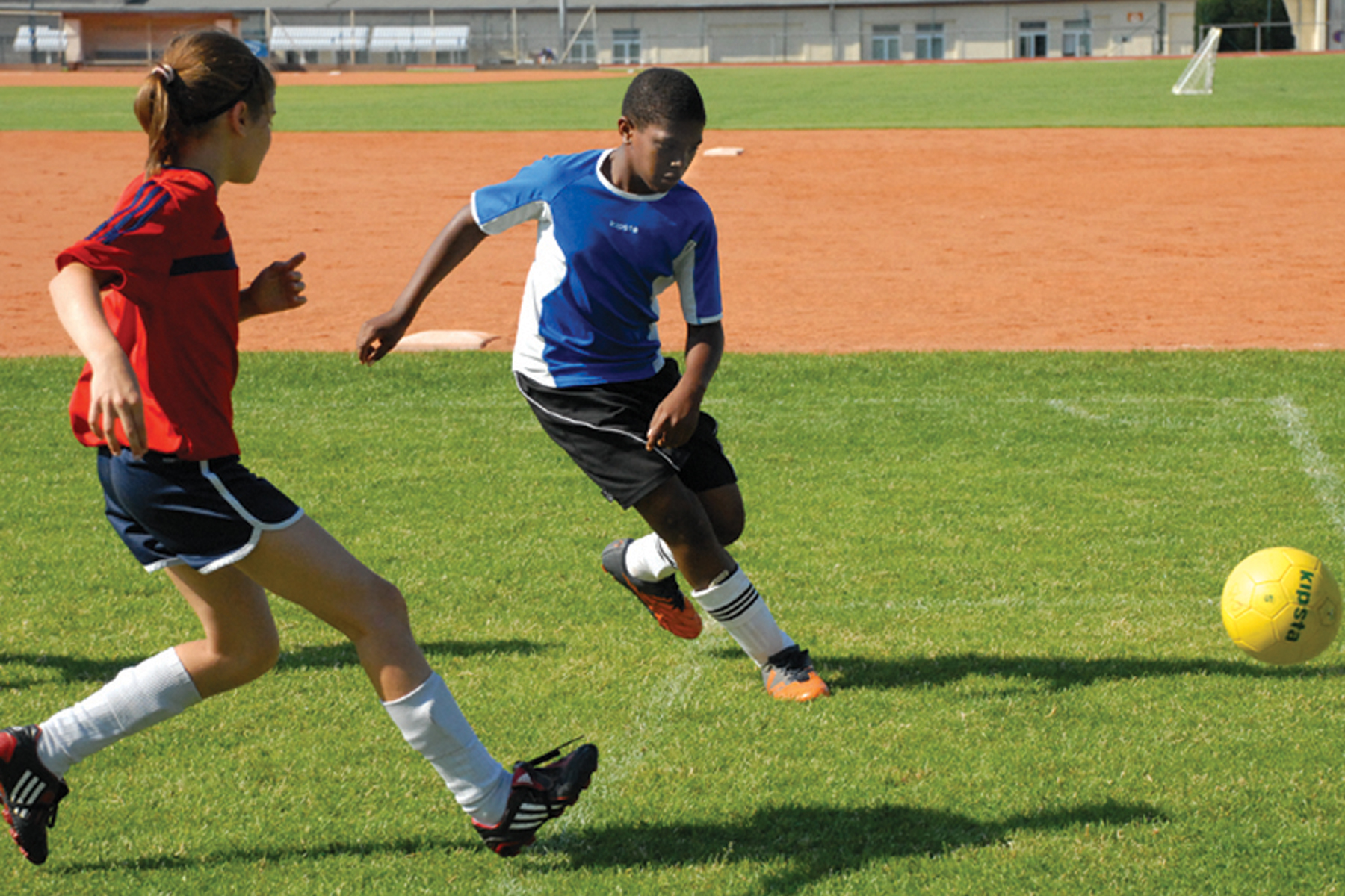 youth playing soccer