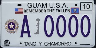 Guam Gold Star License Plate