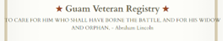 Guam Veteran Registry banner
