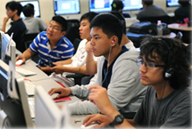 young men at computers
