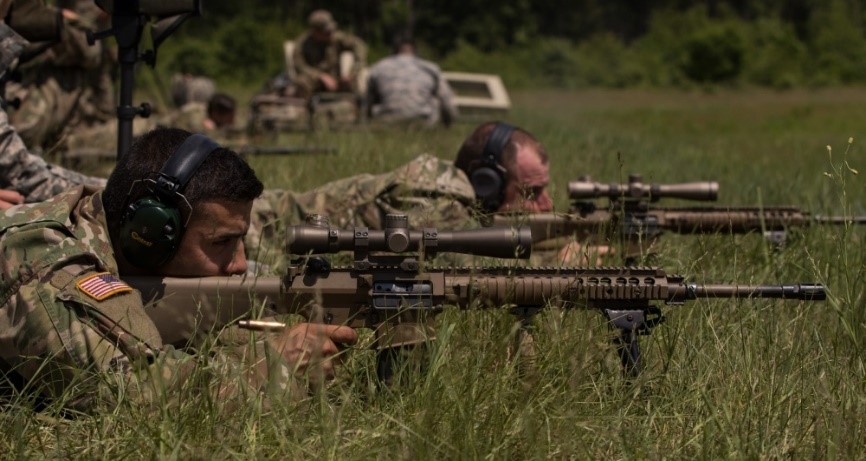 Soldiers on the gun range