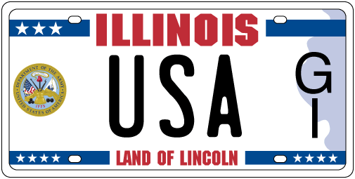 Illinois US Army Veteran plate