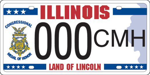 Illinois Congressional Medal of Honor License Plate