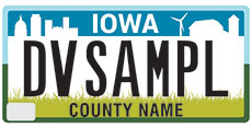 Iowa Disabled Veteran License Plate