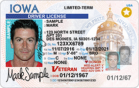 IA Veterans Designation License