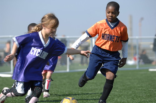 kids playing soccer