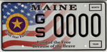 Maine Gold Star plate