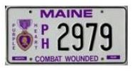 Maine Purple Heart plate