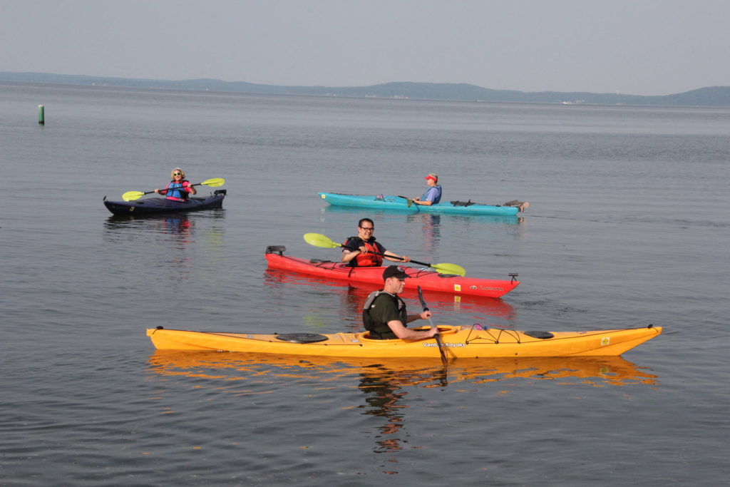 kayaks on a lake