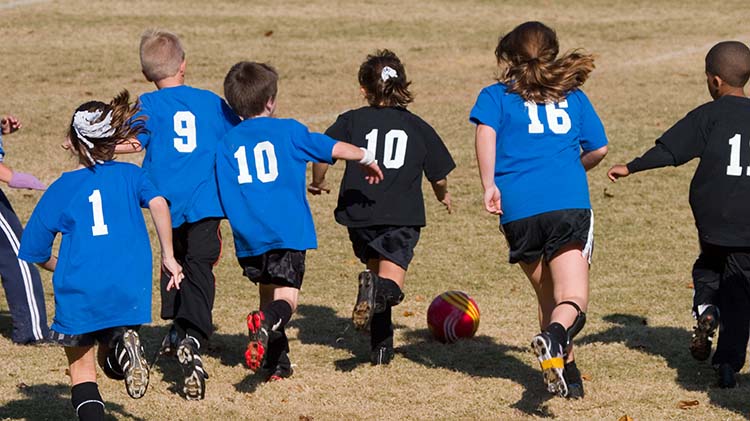 kids playing soccer