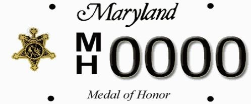 Medal of Honor License Plate