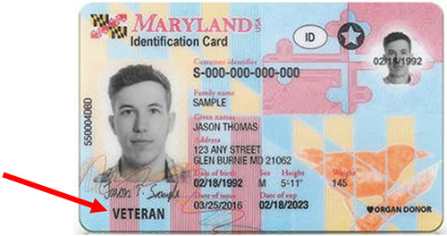 Maryland Veteran License